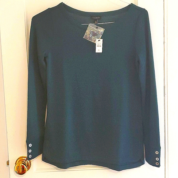 NWT BUTTON CUFF SPARKLE TOP - Picture 3 of 6